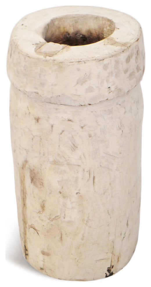 Consigned Sun Bleached Wood Butter Pot
