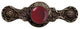 Victorian Pull, Antique-Style Brass With Red Carnelian
