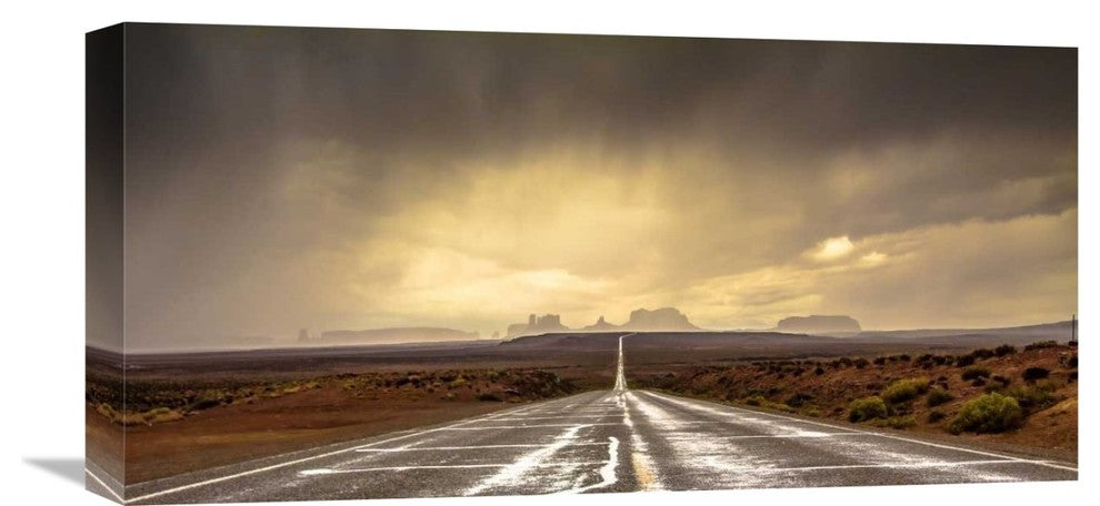 "Strom In Monument Valley" Stretched Canvas Giclee by Javier De La, 22x11"