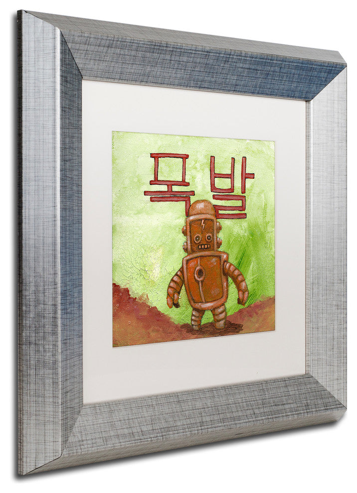 Explosion' Matted Framed Art, Silver Frame, White Matte, 11x11