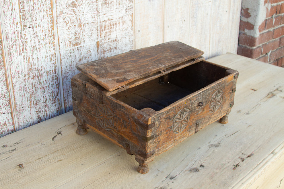 Antique Tribal Carved Swat Valley Box