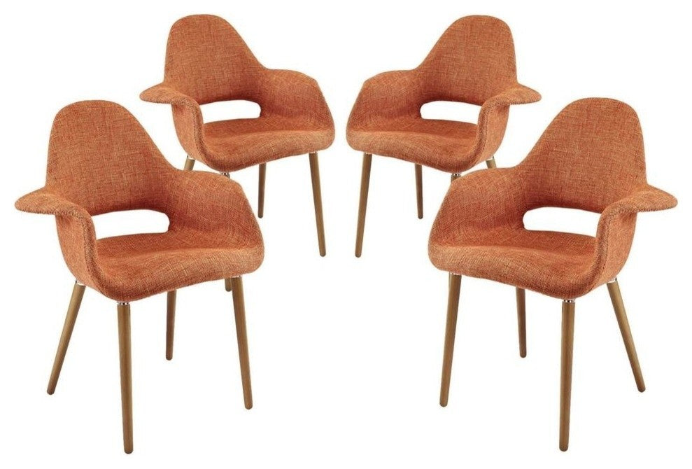 Modway Modway Aegis Dining Armchairs, Orange