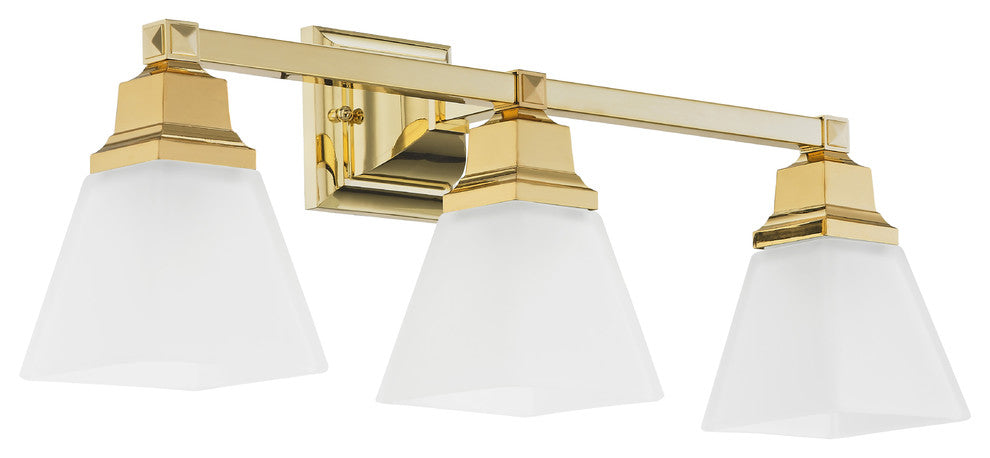 Mission Bath Light, Polished Brass