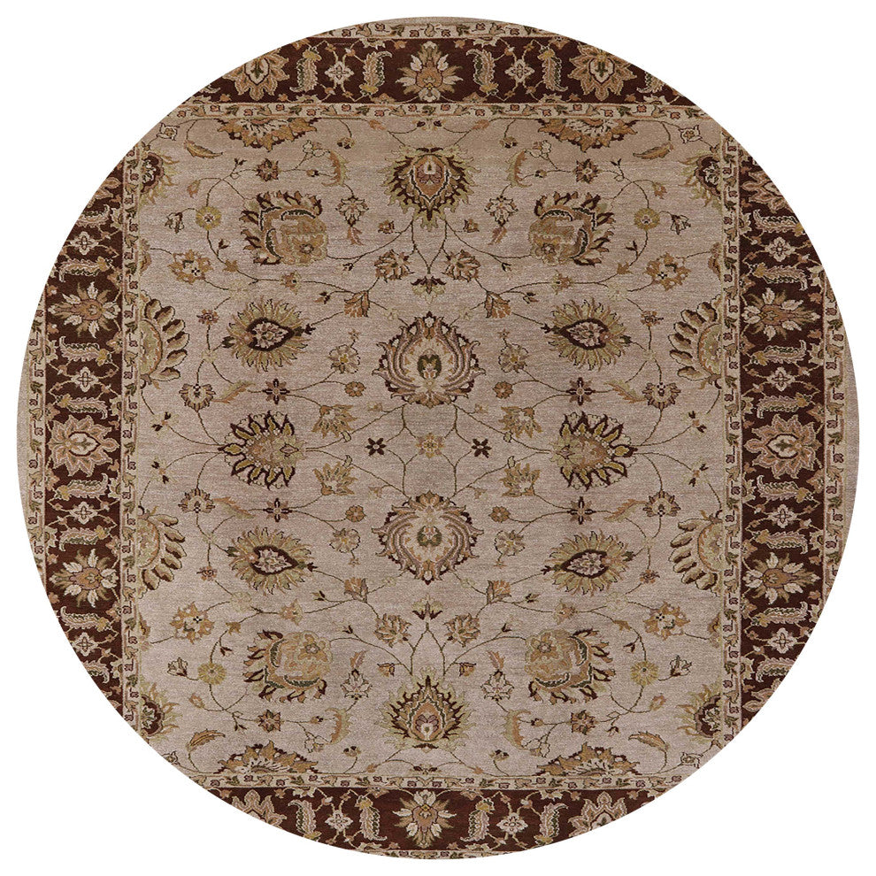 Ahgly Company Indoor Round Mid-Century Modern Area Rugs, 7' Round