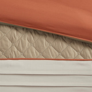 Madison Park Jenson 7 Piece Color Block Stripe Comforter Set With Throw Pillows