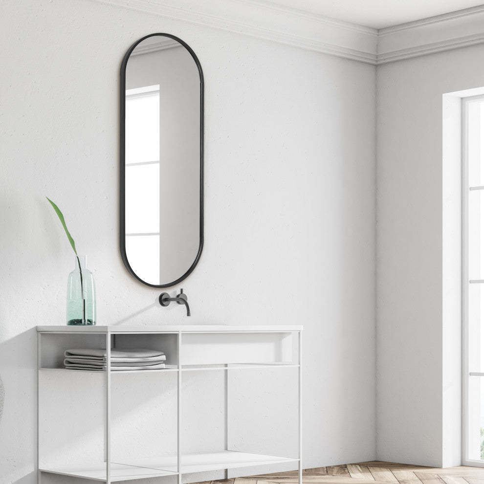 Uttermost UT-9843 Mirror from the Varina collection, Satin Black