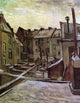 Vincent Van Gogh Backyards of Old Houses in Antwerp in the Snow Wrapped Canvas