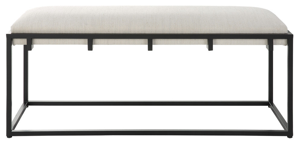 Uttermost Paradox Iron & Fabric bench