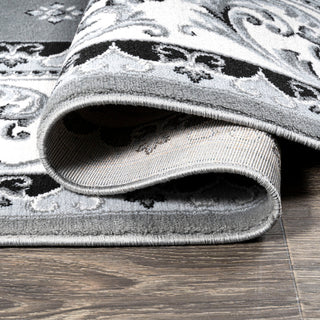 Acanthus French Border, Gray/Cream, 2x10