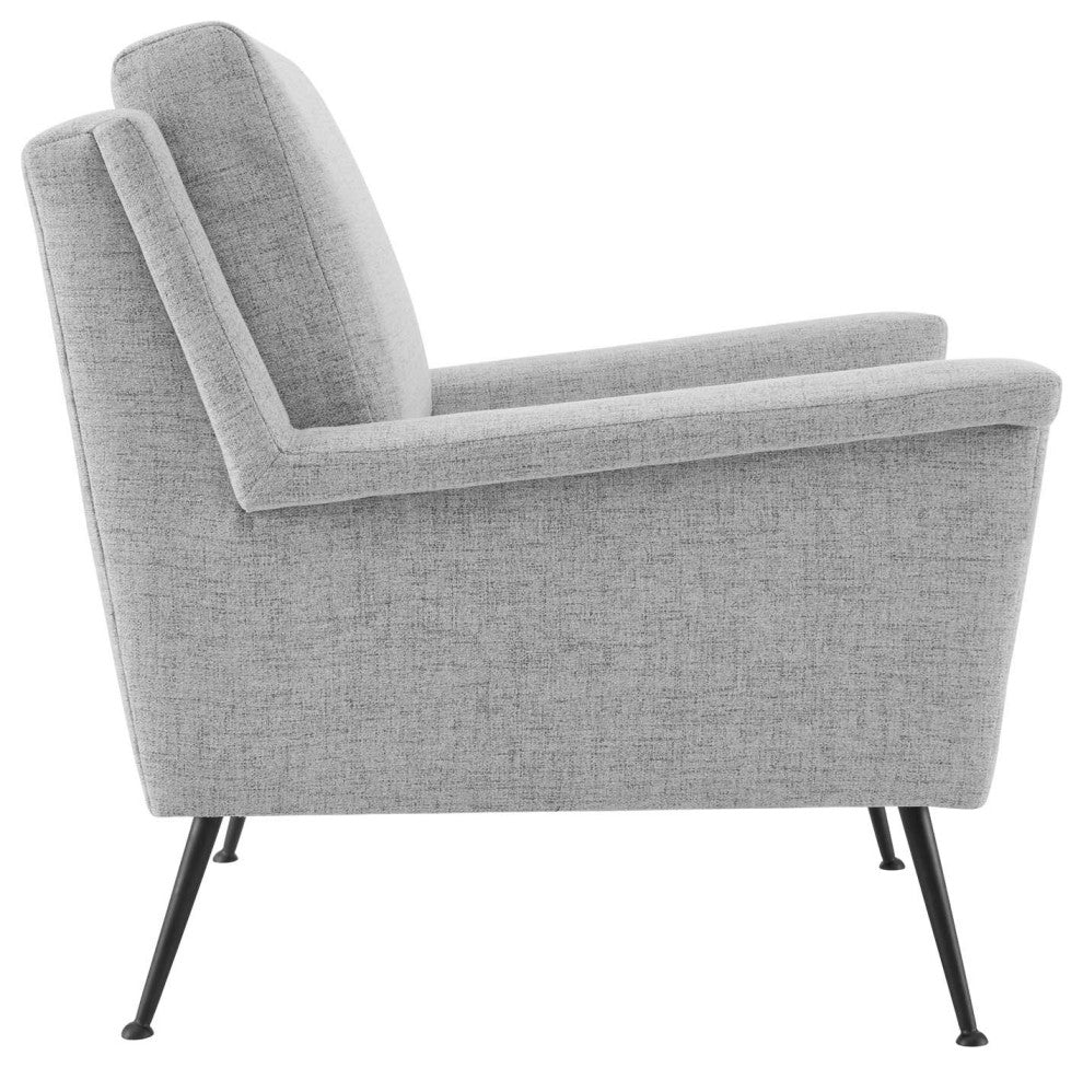 Chesapeake Fabric Armchair-Black Gray