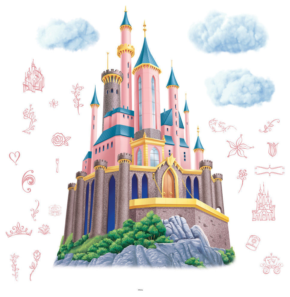 Disney Princess Castle XL Giant Wall Decals with String Lights
