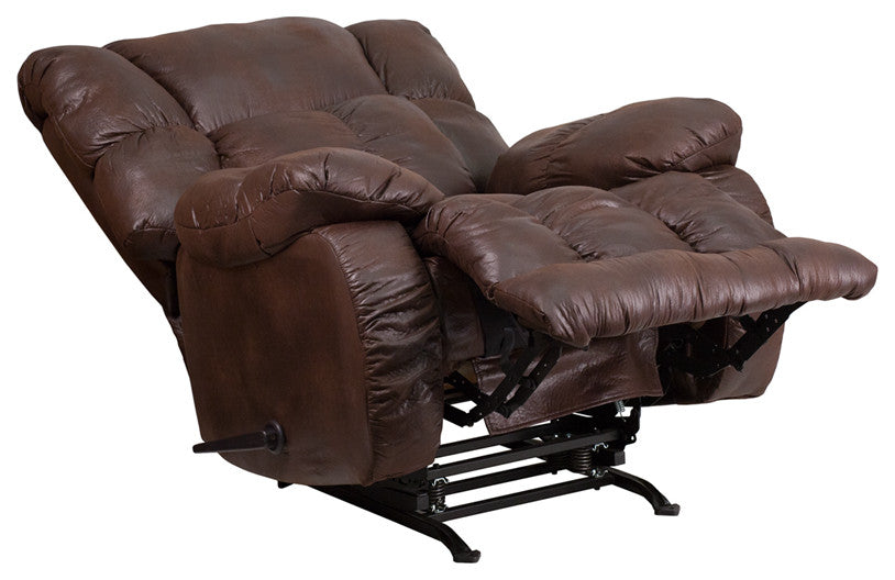 Contemporary Breathable Comfort Padre Espresso Fabric Rocker Recliner
