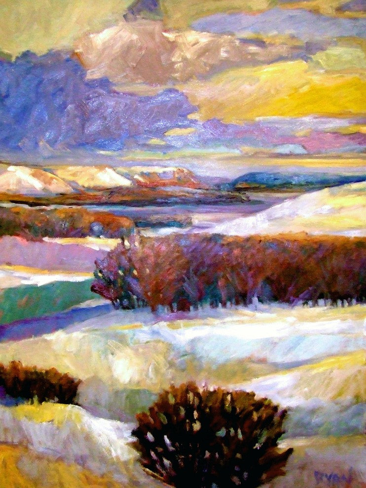 Tile Mural Contemporary Art Solstice in Bluff Country, 6"x8", Glossy