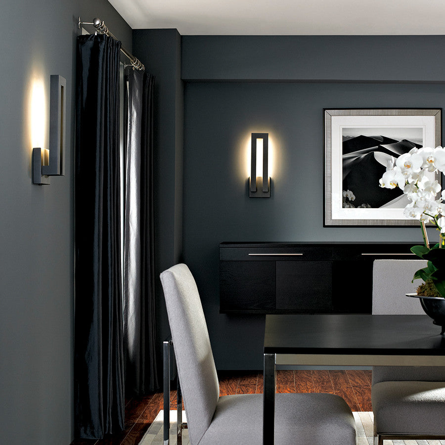 Modern Forms Forq LED Wall Light, Graphite, 18"