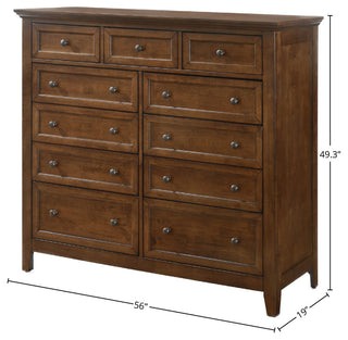 San Mateo 11-Drawer Gentlemen's Chest, Tuscan