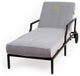 Palm Tree Embroidered Standard Size Chaise Lounge Cover, Gray