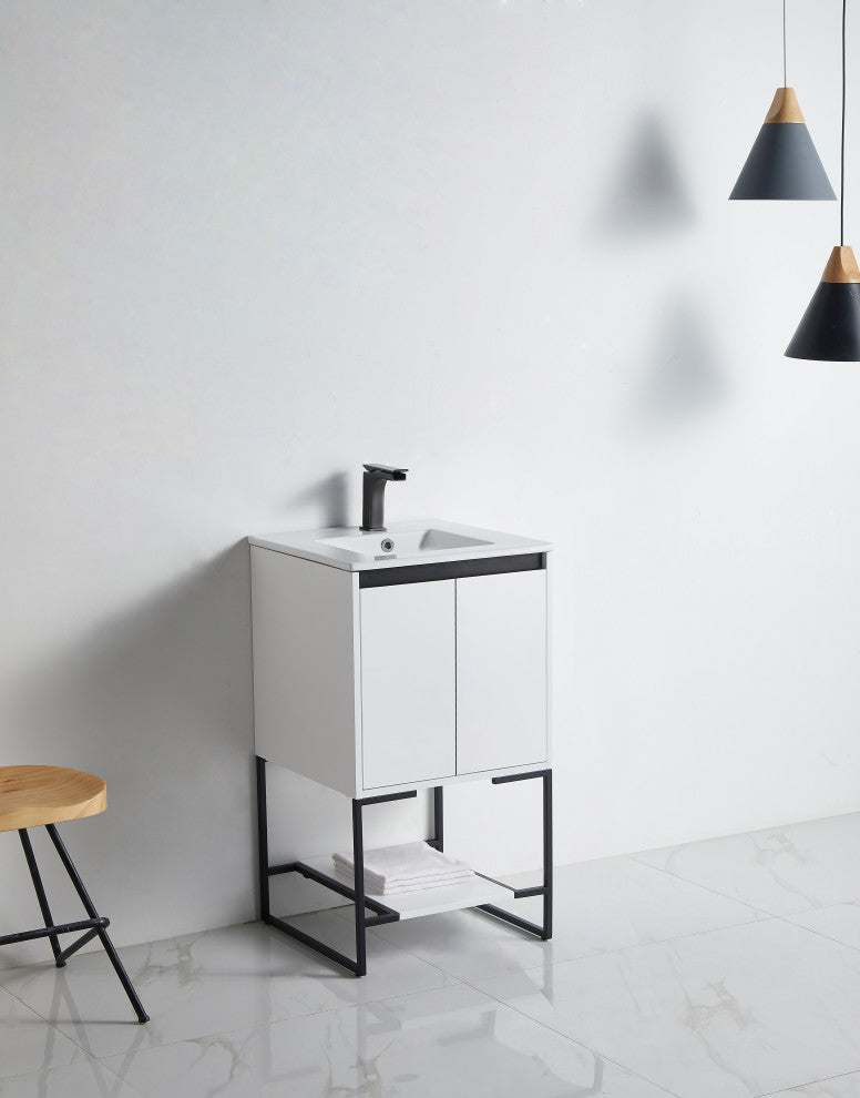 Urbania Vanity Set, White, 20", Single Sink