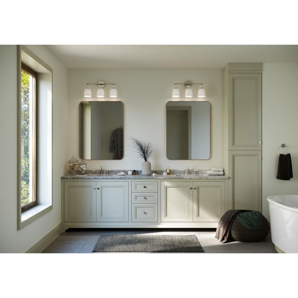 Lexie Collection Contemporary Vanity Light, Polished Chrome