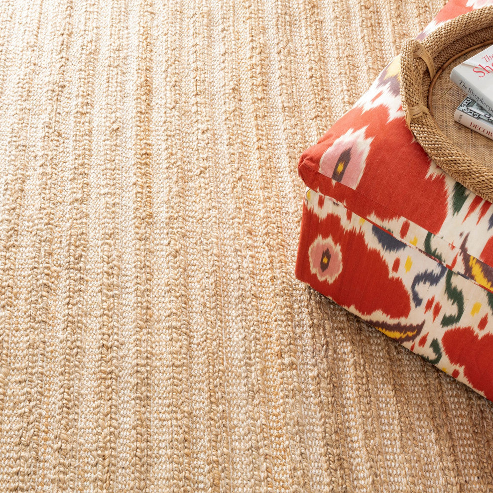 Dash & Albert Simba Ivory Handwoven Jute Rug, Ivory, Runner-2'6" x 8'