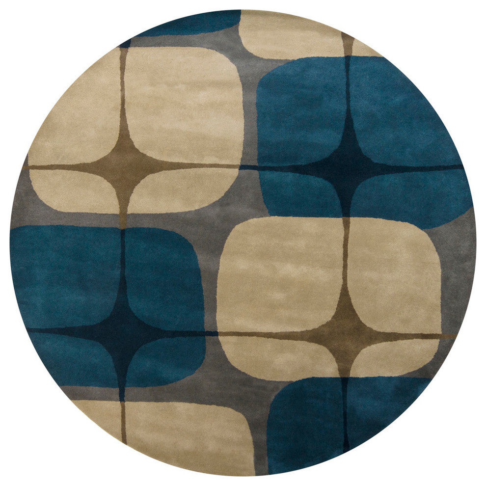 Kathryn Doherty Contemporary Area Rug, 7'9" Round