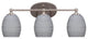 Capri 3-Light Bath Bar, Brushed Nickel/Gray Matrix