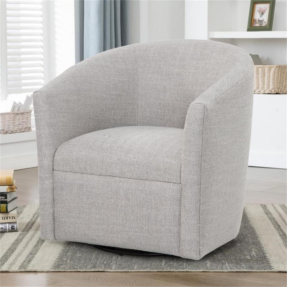 Catania Modern / Contemporary Sea Oat Beige Fabric Swivel Chair