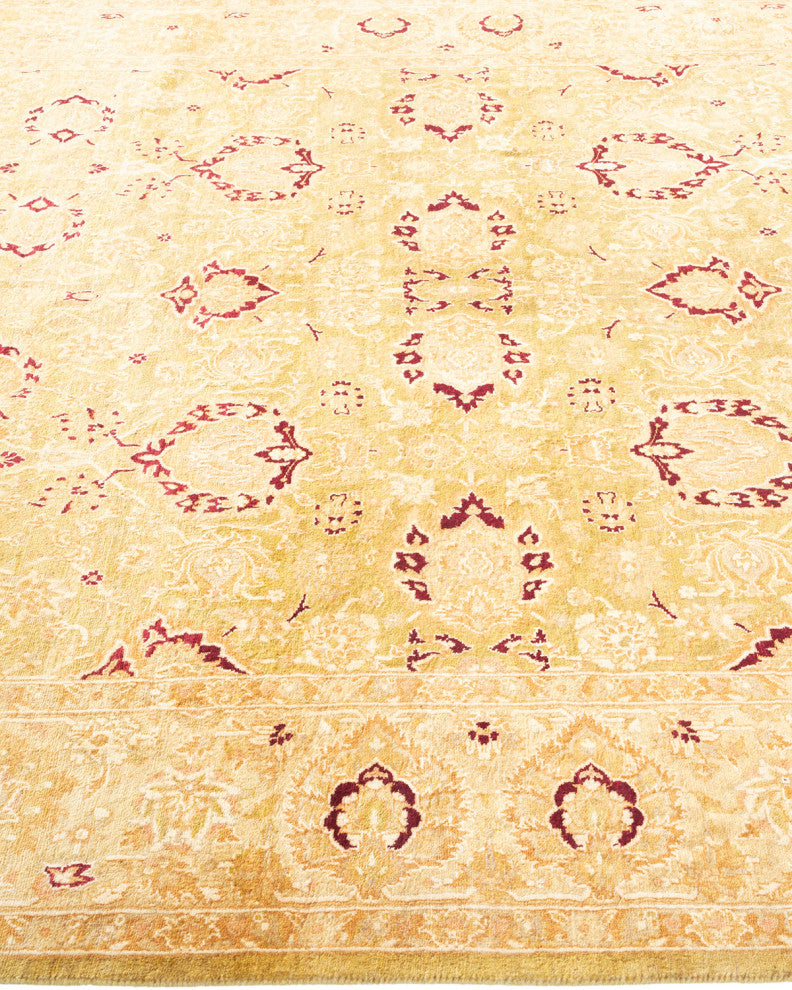 Mogul, One-of-a-Kind Hand-Knotted Runner Green, 6'3"x13'1"