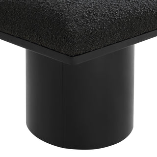 Pavilion Boucle Fabric Upholstered 5-Piece Modular Bench, Black, Black Finish