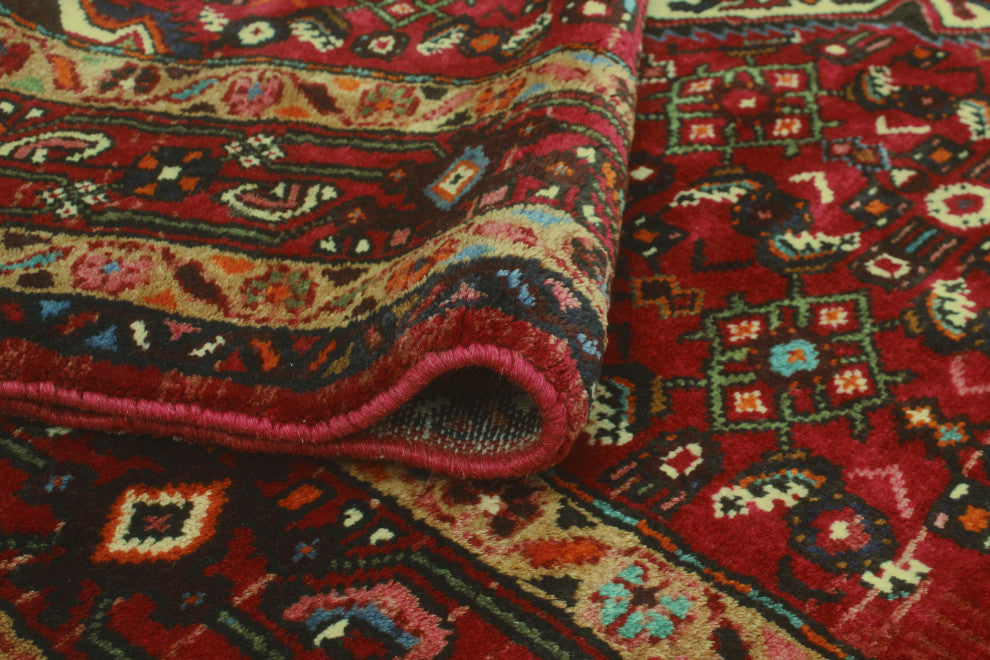 Fine Vintage Distressed Naseema Red/Beige Rug, 6'9x10'6