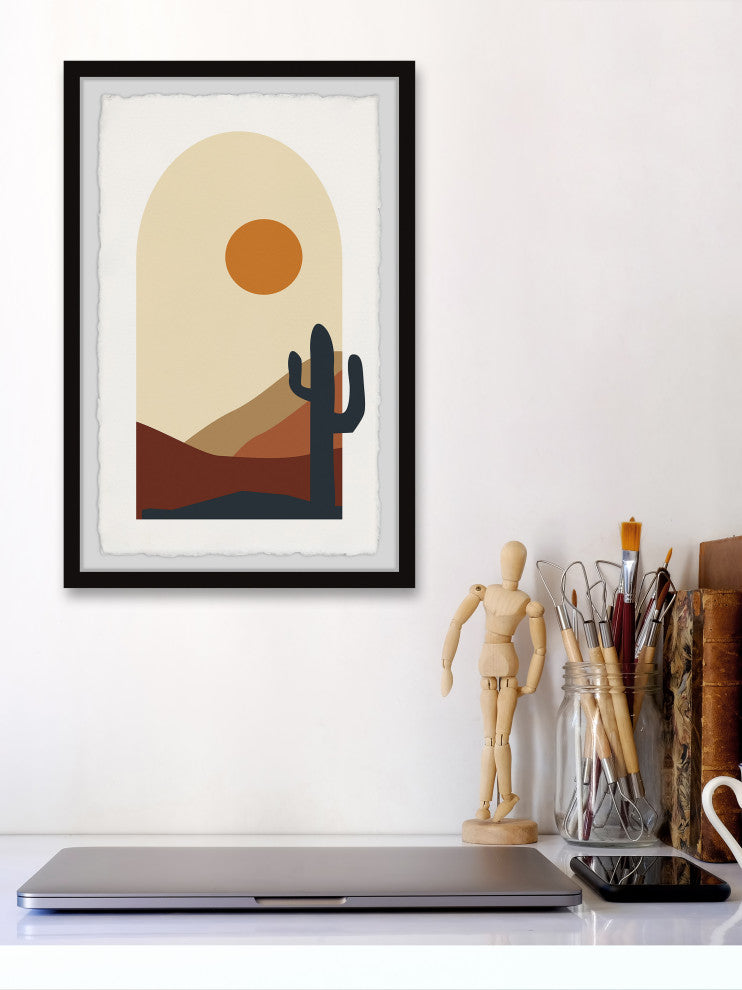 "Moonrise Over the Pass" Framed Painting Print, 12x18