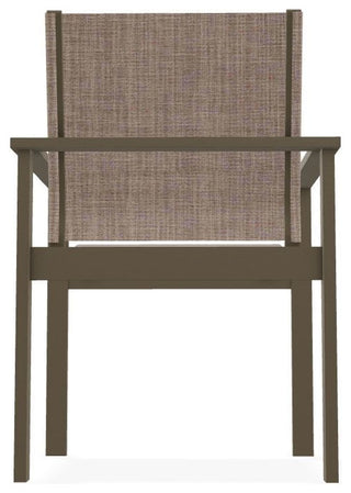 Tribeca Sling Outdoor Stackable Armchair, Augustine Fennel/Beachwood
