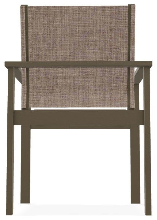 Tribeca Sling Outdoor Stackable Armchair, Augustine Fennel/Beachwood