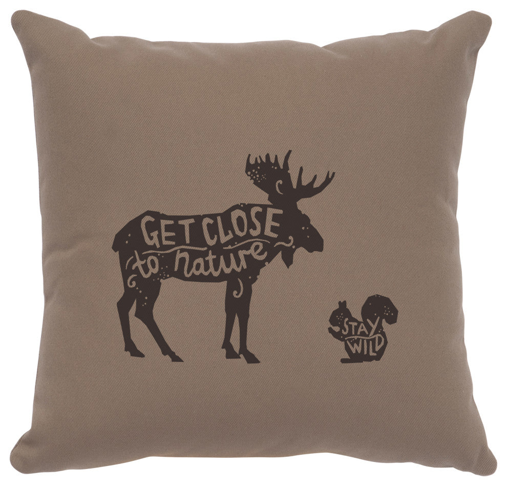 Image Pillow 16x16 Close to Nature Cotton Taupe
