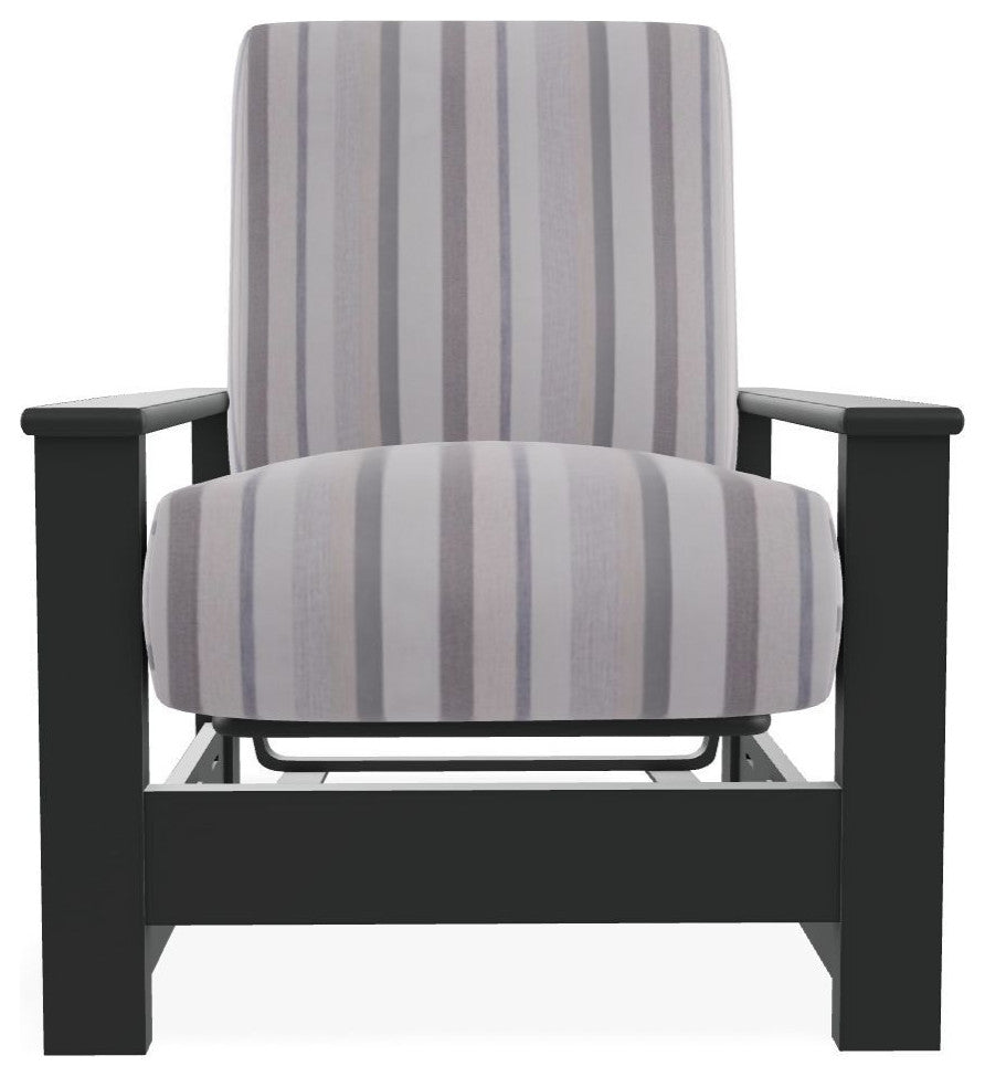 Leeward Deep Seat Outdoor Armchair with Hidden Motion, Sensory Dove/Graphite