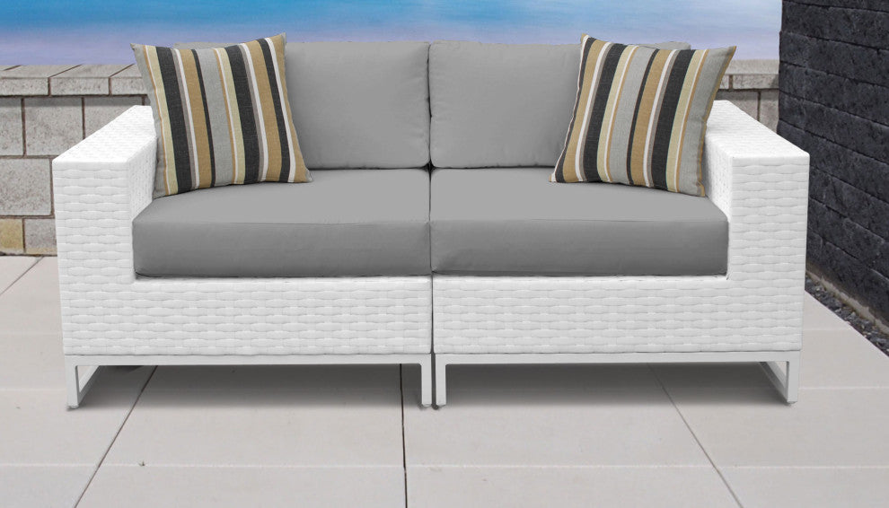 Miami 2 Piece Outdoor Wicker Patio Furniture Set 02a