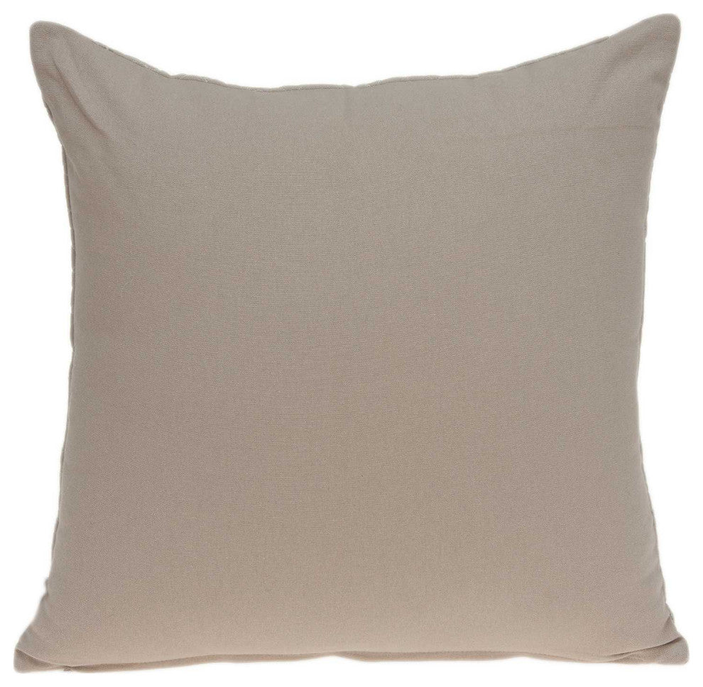 HomeRoots 20" x 7" x 20" Elegant Transitional Tan Pillow Cover With Poly Insert