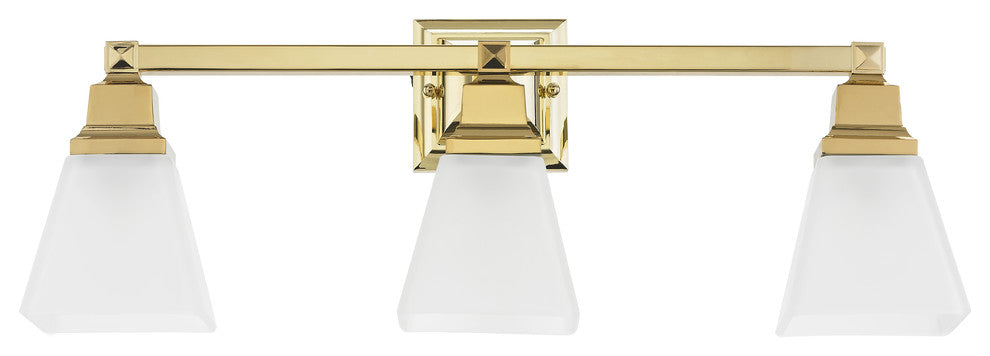 Mission Bath Light, Polished Brass
