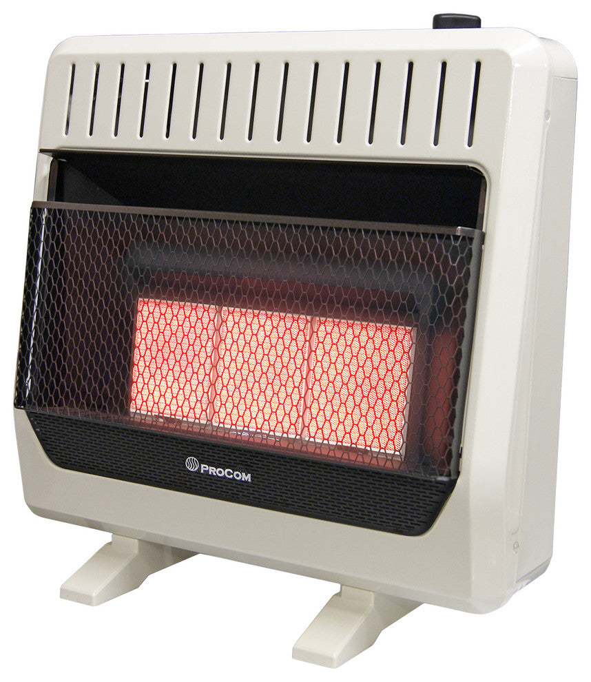 Ventless Dual Fuel Heater Thermostat Control with Base & Blower