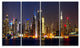 "New York Skyline at Night" Canvas Print, 4 Panels