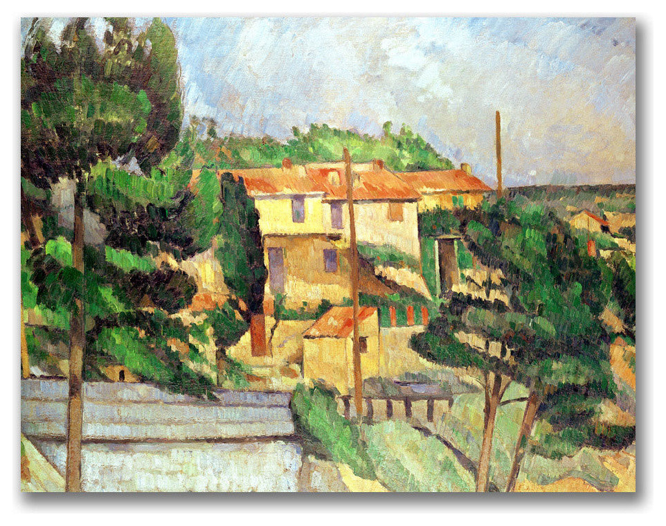 'Viaduct at Estaque' Canvas Art by Paul Cezanne