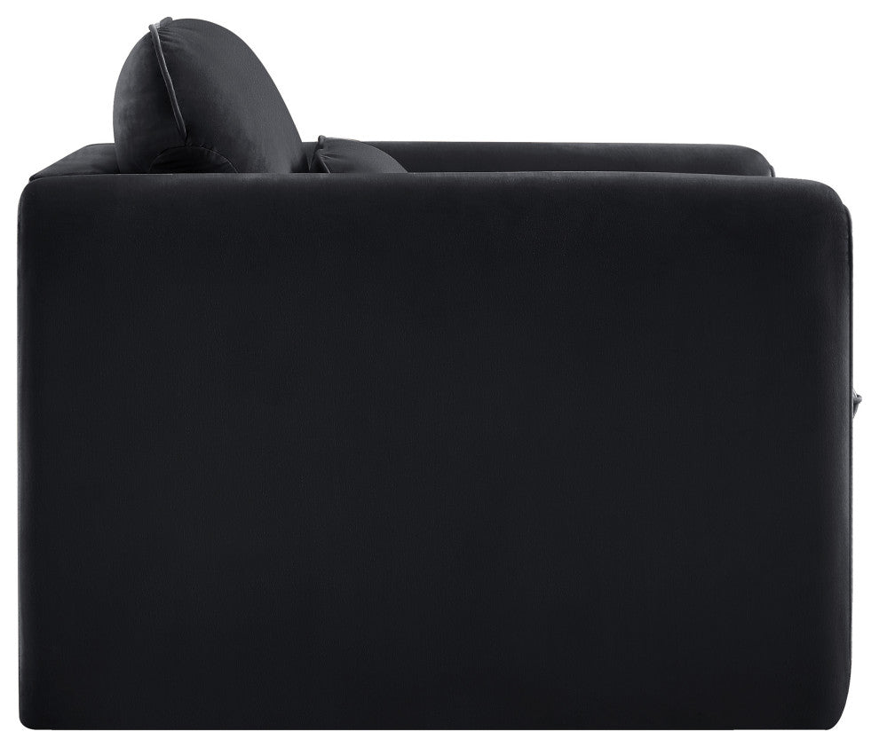 Sloan Black Velvet Fabric Chair