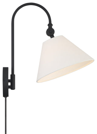 1-Light Wall Sconce, Matte Black