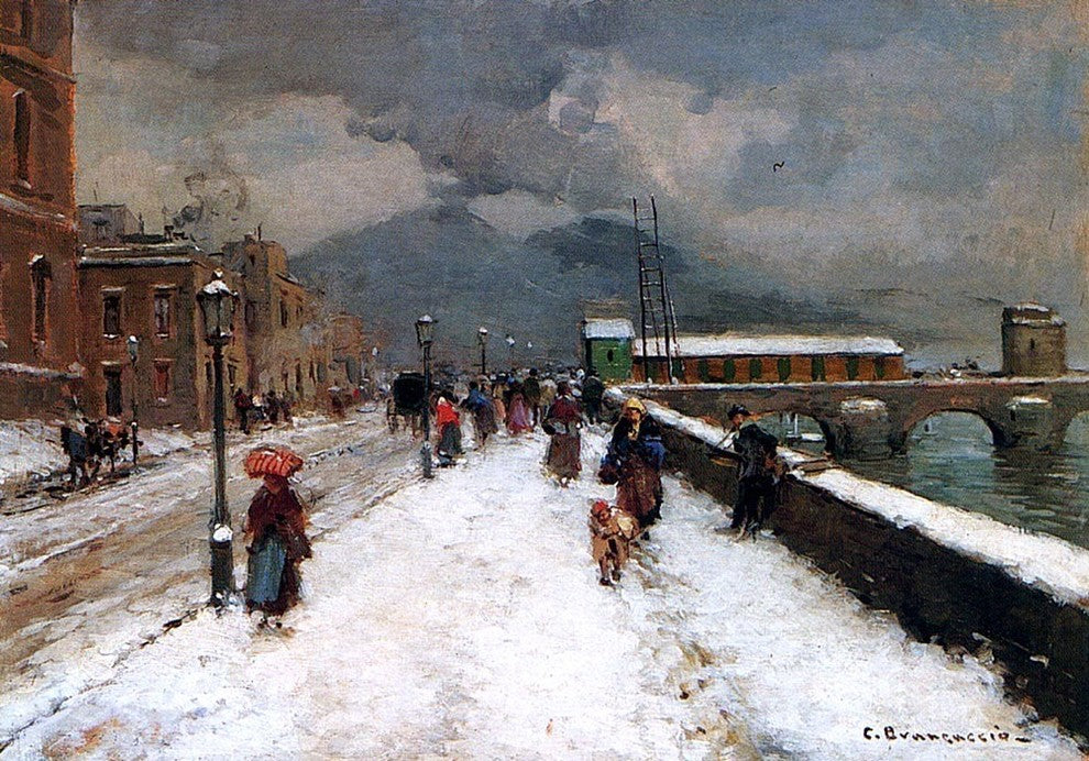 Carlo Brancaccio Blustery Winter Day, Gallery Wrapped Canvas Print, 18"x27"