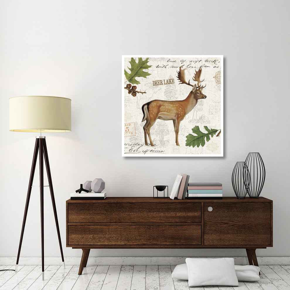 "Lodge Collage VII" Digital Paper Print by Katie Pertiet, 42"x42"