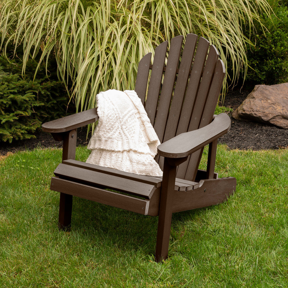 Merrow Folding & Reclining Adirondack Chair, Brown