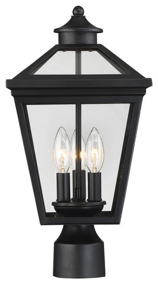 Ellijay 3-Light Outdoor Post Lantern, Black