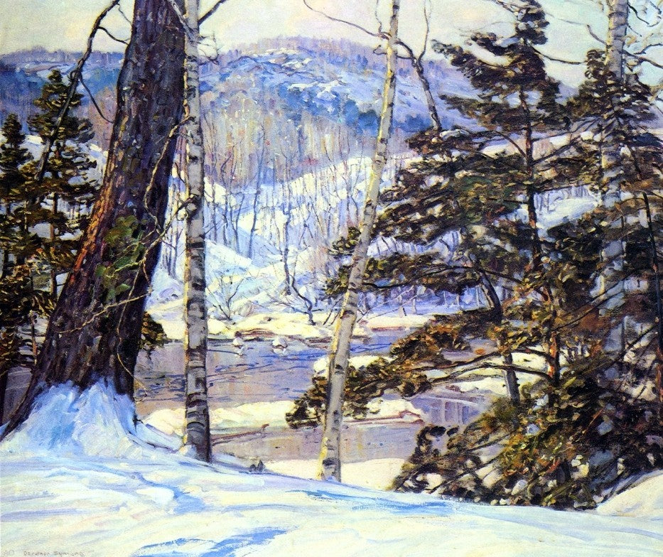 George Gardner Symons River Bank With Snow Wall Decal