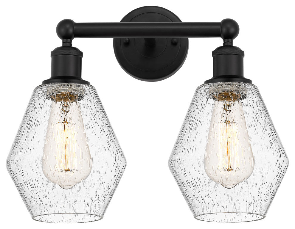 Innovations 616-2W-BK-G654-6 Cindyrella 2 Light Bath Vanity Light, Matte Black