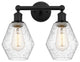 Innovations 616-2W-BK-G654-6 Cindyrella 2 Light Bath Vanity Light, Matte Black