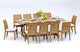 11-Piece Outdoor Teak Dining: 94" Masc Rectangle Table, 10 Lagos Armless Chairs